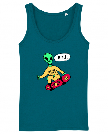 Alien Skateboarder Ocean Depth