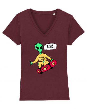 Alien Skateboarder Burgundy