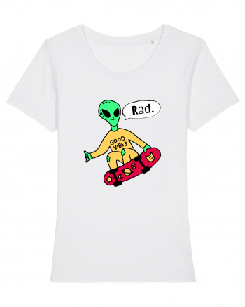 Alien Skateboarder White