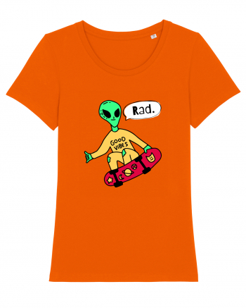 Alien Skateboarder Bright Orange