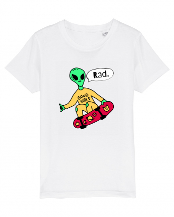 Alien Skateboarder White