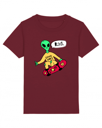 Alien Skateboarder Burgundy