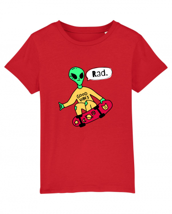 Alien Skateboarder Red