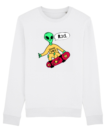 Alien Skateboarder White