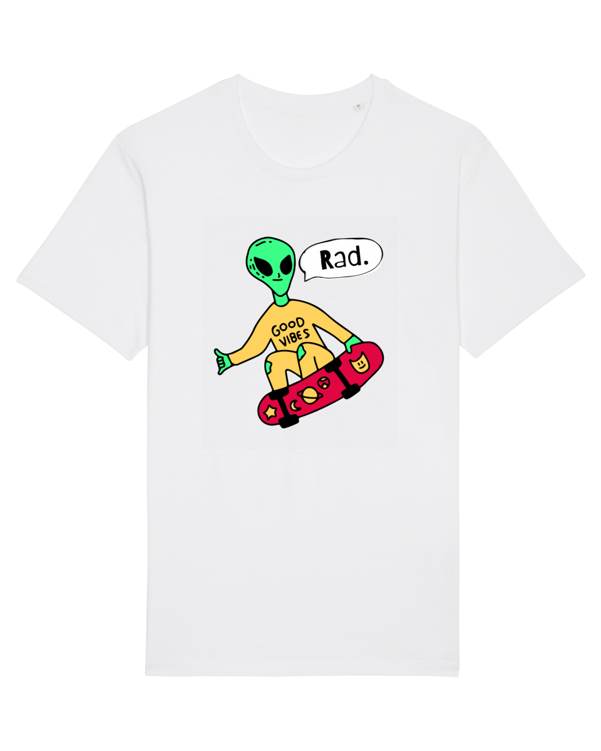 Tricou mânecă scurtă Unisex Rocker White