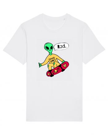 Alien Skateboarder White