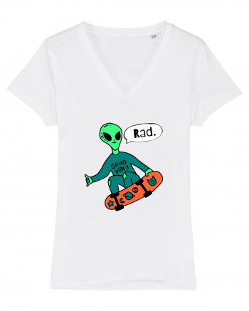 Alien Skateboarder White