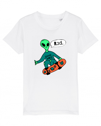 Alien Skateboarder White