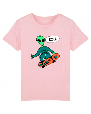 Alien Skateboarder Cotton Pink