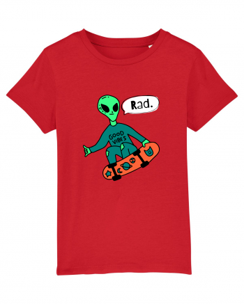 Alien Skateboarder Red