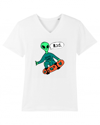 Alien Skateboarder White