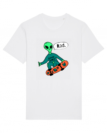 Alien Skateboarder White