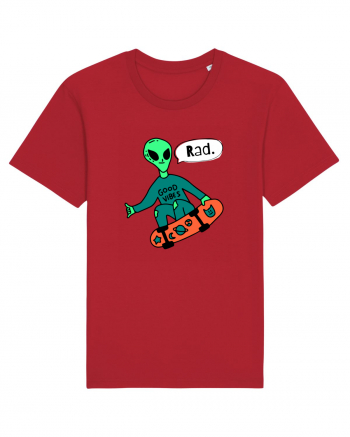 Alien Skateboarder Red