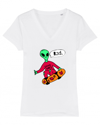 Alien Skateboarder White