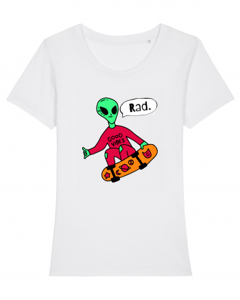 Alien Skateboarder White