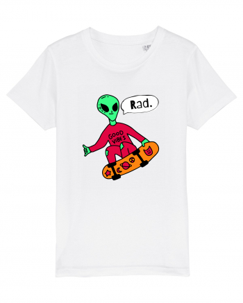 Alien Skateboarder White