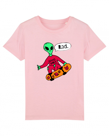 Alien Skateboarder Cotton Pink