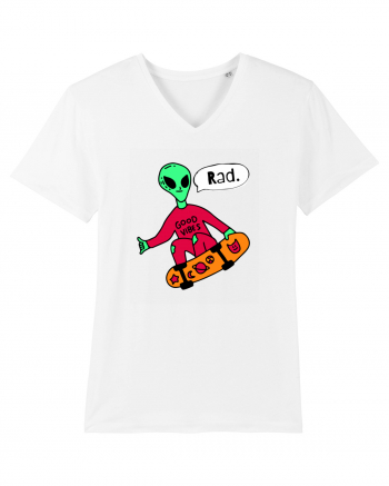 Alien Skateboarder White