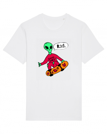 Alien Skateboarder White