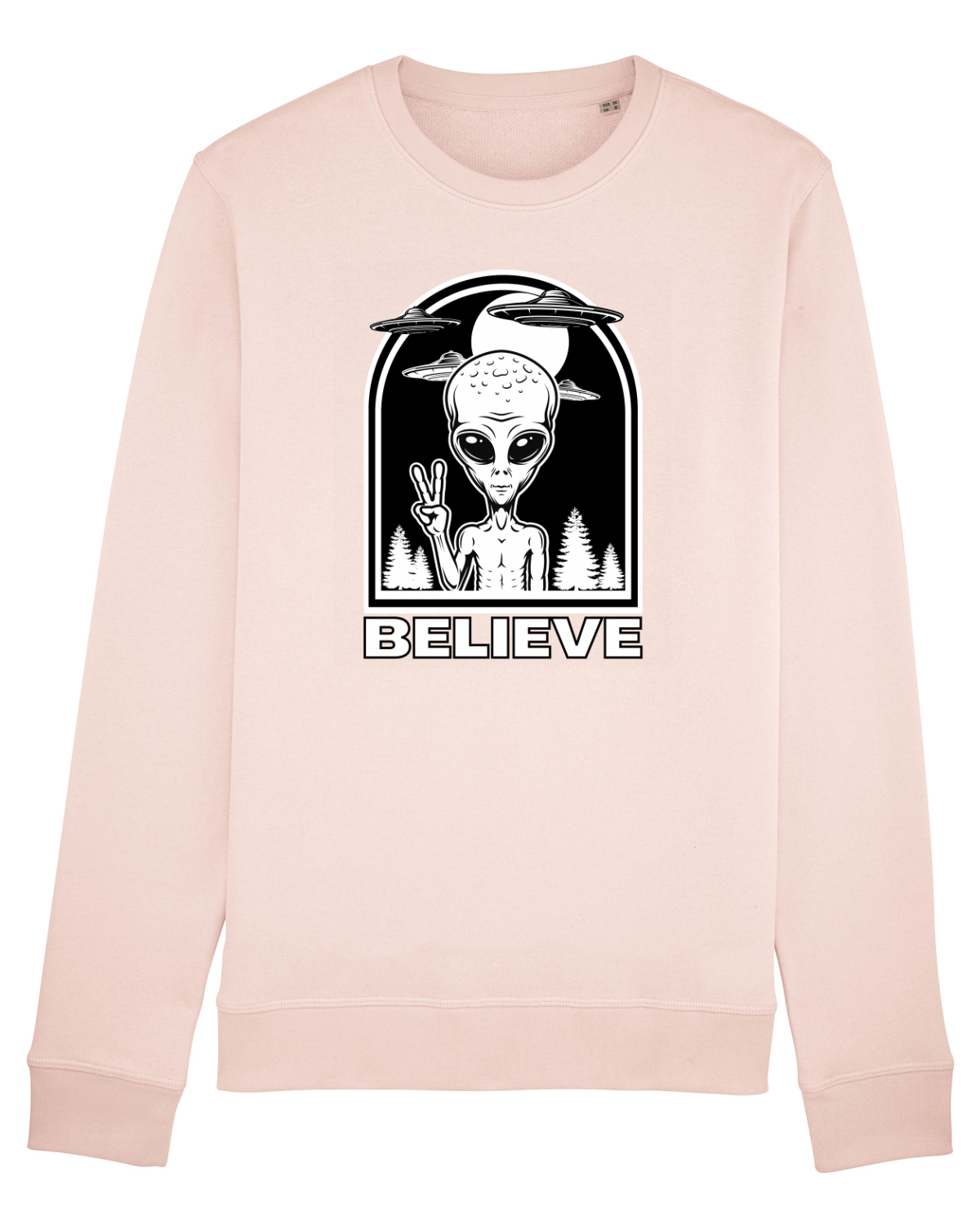 Bluză mânecă lungă Unisex Rise Candy Pink