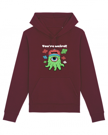 Funny Alien  Burgundy