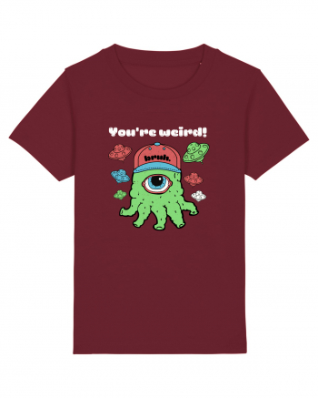 Funny Alien  Burgundy