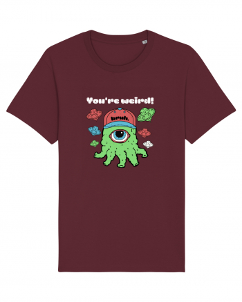 Funny Alien  Burgundy