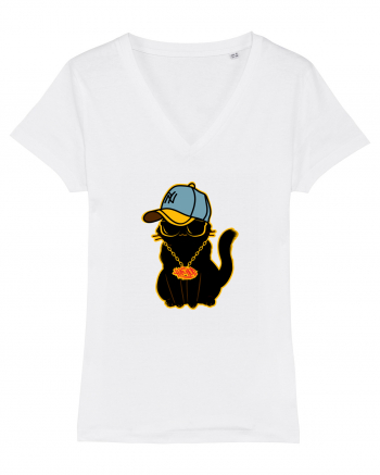 Hip Hop Cat  White