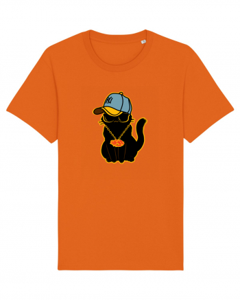 Hip Hop Cat  Bright Orange