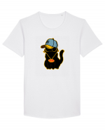 Hip Hop Cat  Tricou mânecă scurtă guler larg Bărbat Skater