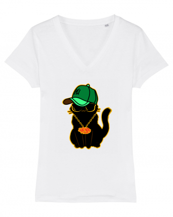 Hip Hop Cat  White