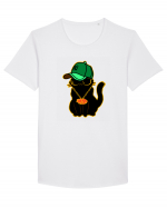 Hip Hop Cat  Tricou mânecă scurtă guler larg Bărbat Skater