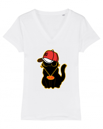 Hip Hop Cat  White