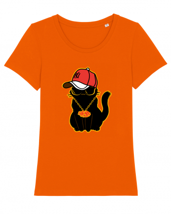 Hip Hop Cat  Bright Orange