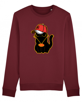 Hip Hop Cat  Burgundy