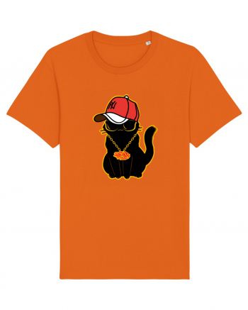 Hip Hop Cat  Bright Orange