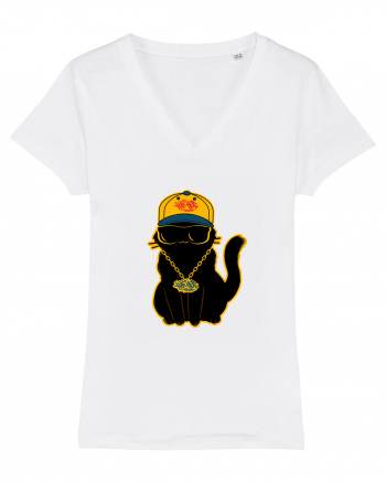 Hip Hop Cat  White