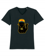 Hip Hop Cat  Tricou mânecă scurtă guler V Bărbat Presenter