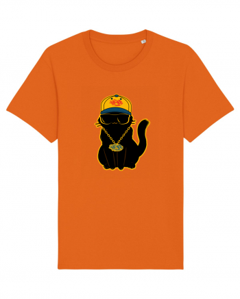 Hip Hop Cat  Bright Orange