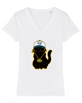 Hip Hop Cat  White