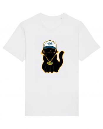 Hip Hop Cat  White