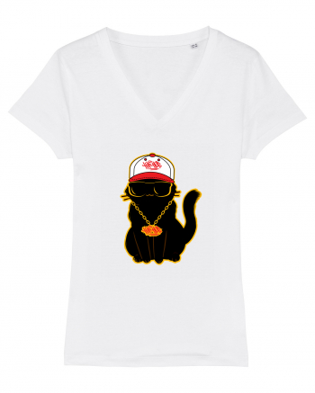 Hip Hop Cat  White