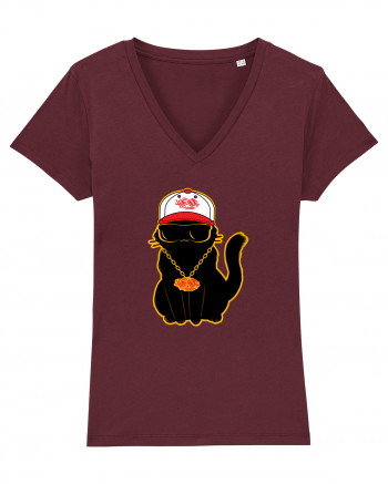 Hip Hop Cat  Burgundy