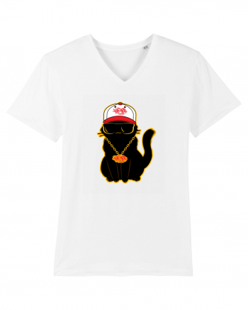 Hip Hop Cat  White