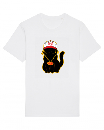 Hip Hop Cat  White