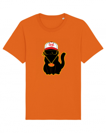 Hip Hop Cat  Bright Orange