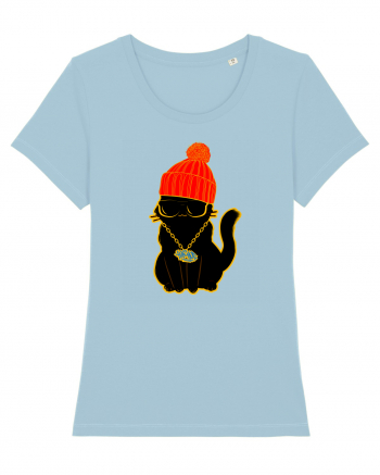 Hip Hop Cat  Sky Blue