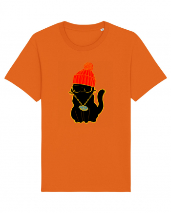 Hip Hop Cat  Bright Orange