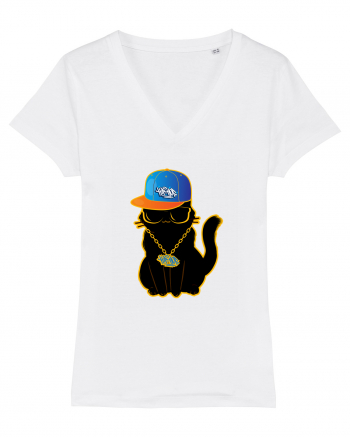 Hip Hop Cat  White