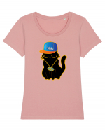 Hip Hop Cat  Tricou mânecă scurtă guler larg fitted Damă Expresser